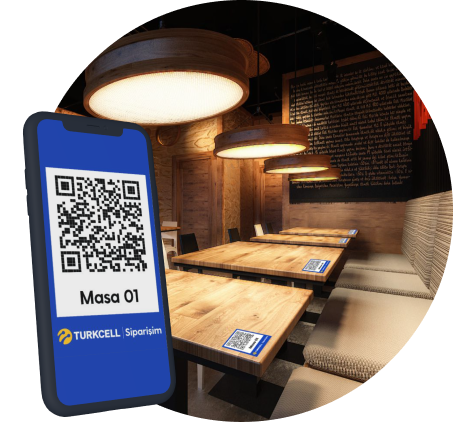 Qr kod tarama ile restoran içi sipariş