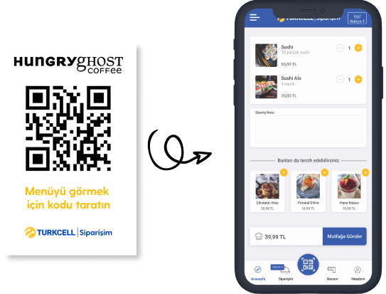 QR kodlu menü